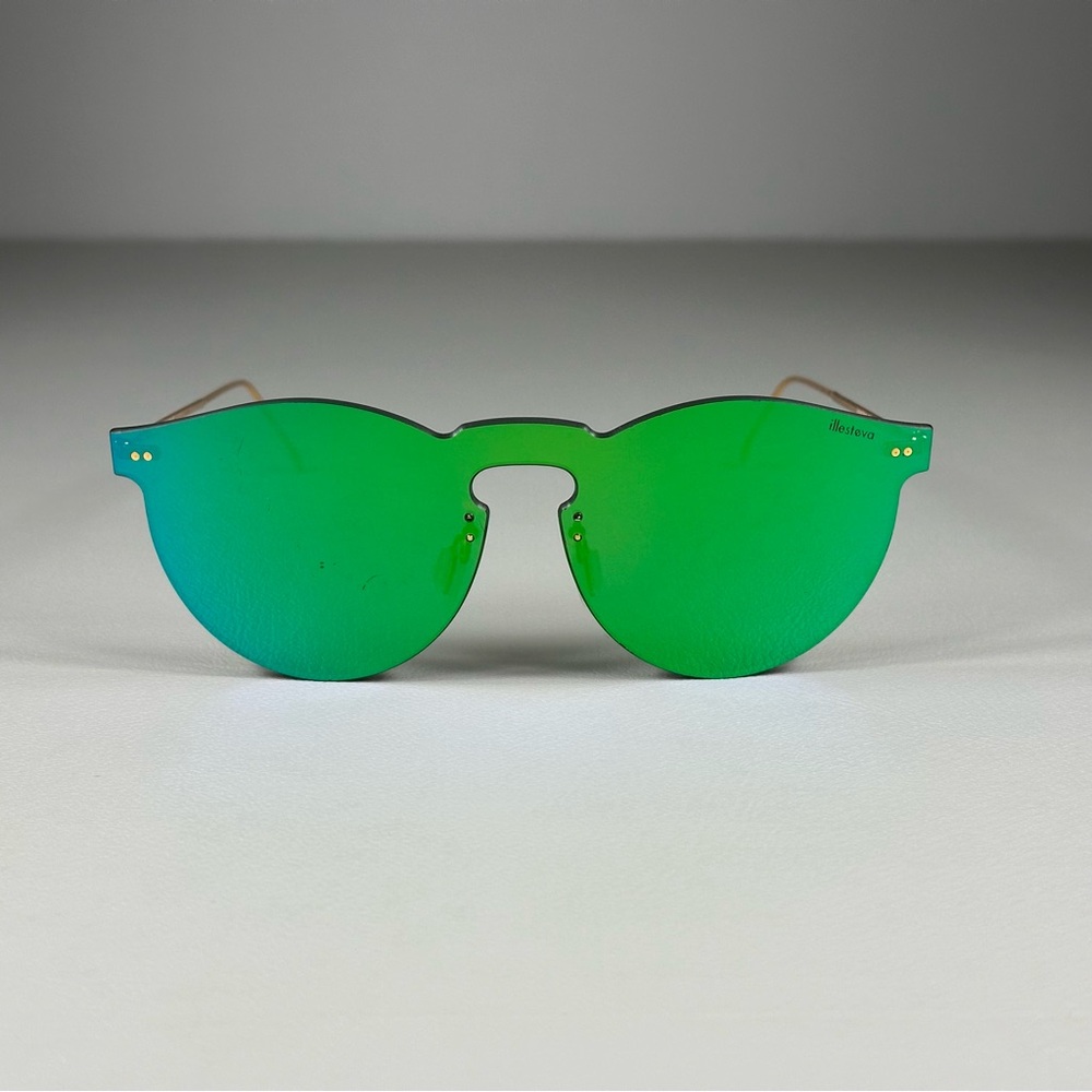 [SOLD] illesteva Leonard II Mask Emerald Sunglasses